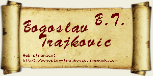 Bogoslav Trajković vizit kartica